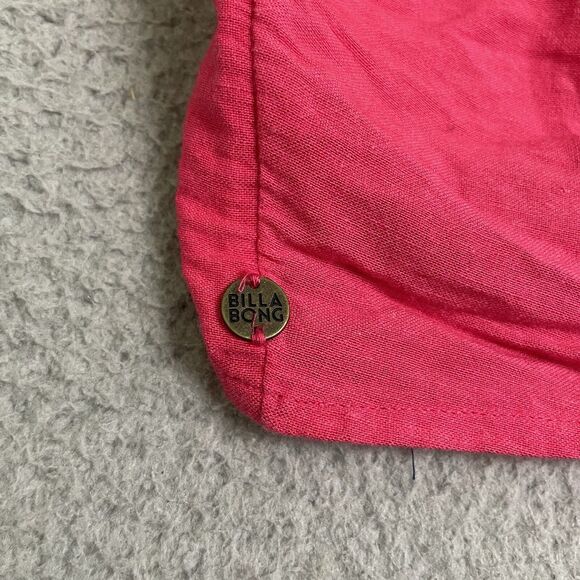 Billabong Island Hopper Top Pink J54UBIS Size Medium Cropped Fit Tie - Picture 4 of 9